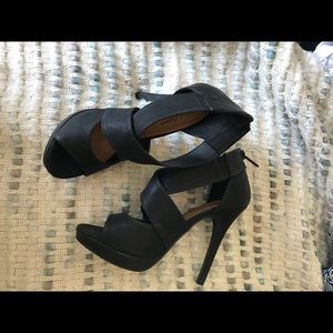 BLACK STRAPPY HEELS